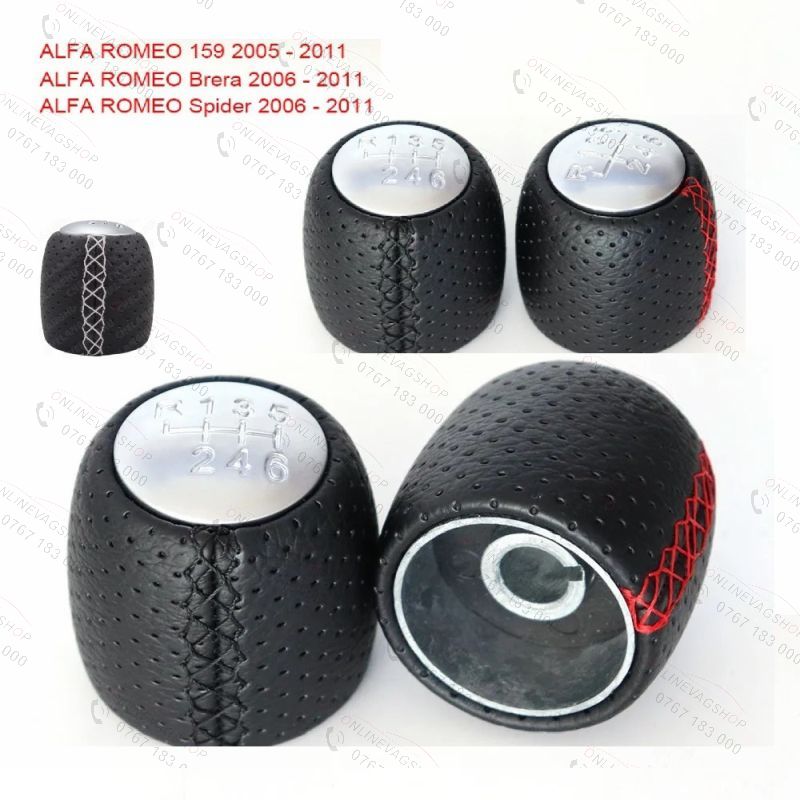 Nuca schimbator Alfa Romeo 159 piele perforata 6 viteze